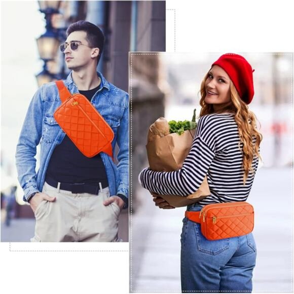 Fashion Fanny Packs, Waist Bag Orange - Picture 2 of 7